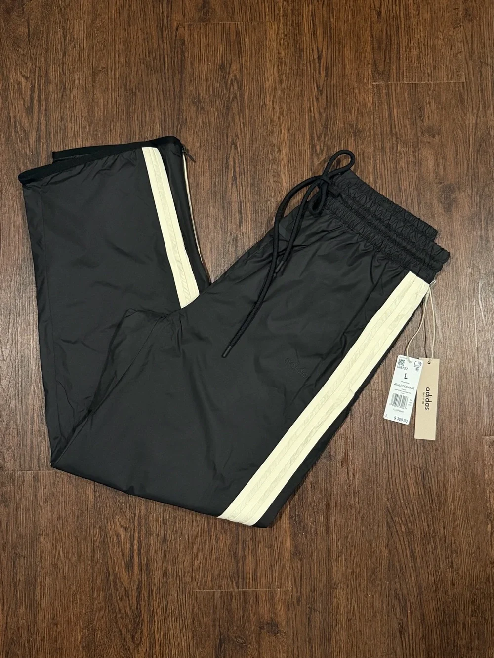 Adidas x FEAR OF GOD Mens Track Pants Drawstring Black Cream Size L IS8727